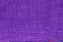 Load image into Gallery viewer, Soft and Smooth Mirror Organza Fabric | 60&quot; Wide | Continuous Yards | Multiple Colors | Fabric mytextilefabric Yards Purple 
