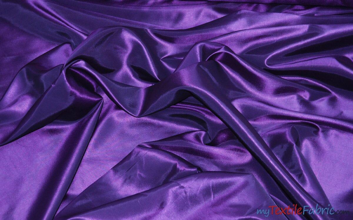 Taffeta Fabric | Two Tone Taffeta Fabric | Non Stretch Taffeta | 60" Wide | Multiple Solid Colors | Continuous Yards | Fabric mytextilefabric Yards Purple