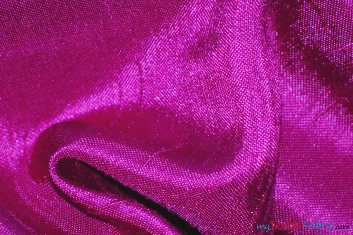 Shantung Satin Fabric | Satin Dupioni Silk Fabric | 60" Wide | Multiple Colors | Continuous Yards | Fabric mytextilefabric Yards Raspberry