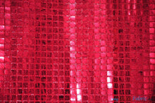 Load image into Gallery viewer, Square Sequins Fabric | Quad Sequins Fabric | 45&quot; Wide | Multiple Colors | Decor and Costumes | Fabric mytextilefabric Yards Red 
