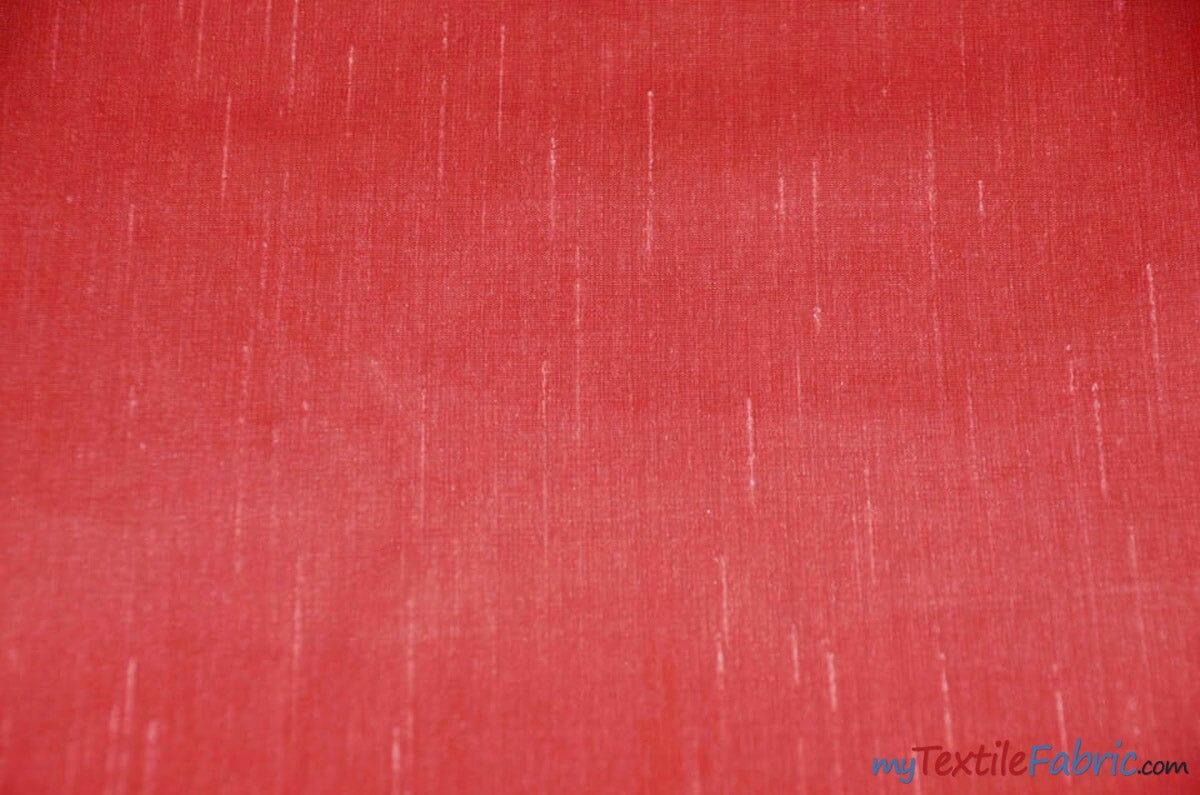 IFR Extra Wide Dupioni Silk | 100% Polyester Faux Dupioni Fabric | 120" Wide | Multiple Colors | Fabric mytextilefabric Yards Red