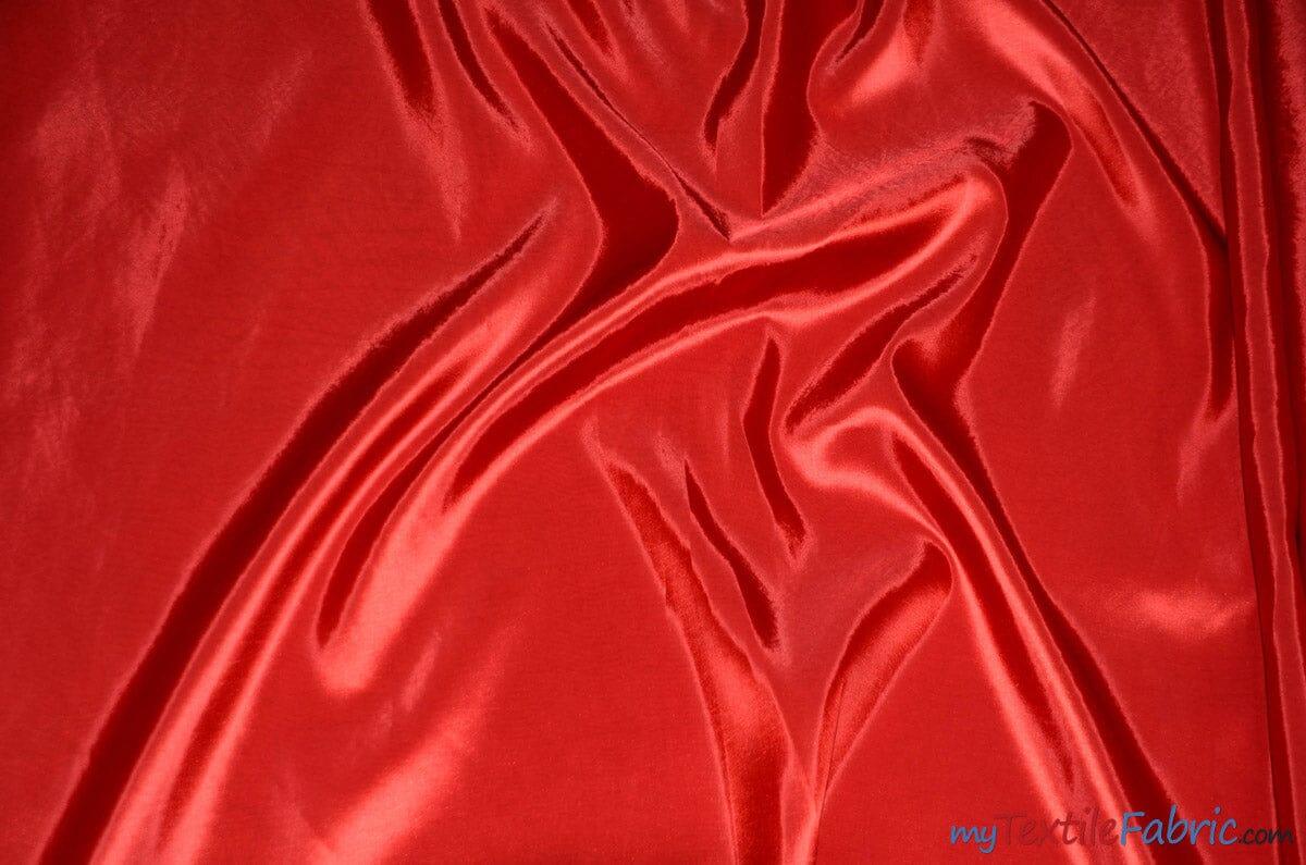 Stretch Taffeta Fabric | 60" Wide | Multiple Solid Colors | Continuous Yards | Costumes, Apparel, Cosplay, Designs | Fabric mytextilefabric Yards Red