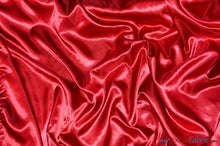 Load image into Gallery viewer, Charmeuse Satin Fabric | Silky Soft Satin | 60&quot; Wide | Continuous Yards | Multiple Colors | Fabric mytextilefabric Yards Red 
