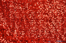 Load image into Gallery viewer, Glitz Mesh Sequins Fabric | 3mm Glitter Sequins | 52&quot; Wide | Multiple Colors | Fabric mytextilefabric Yards Red 
