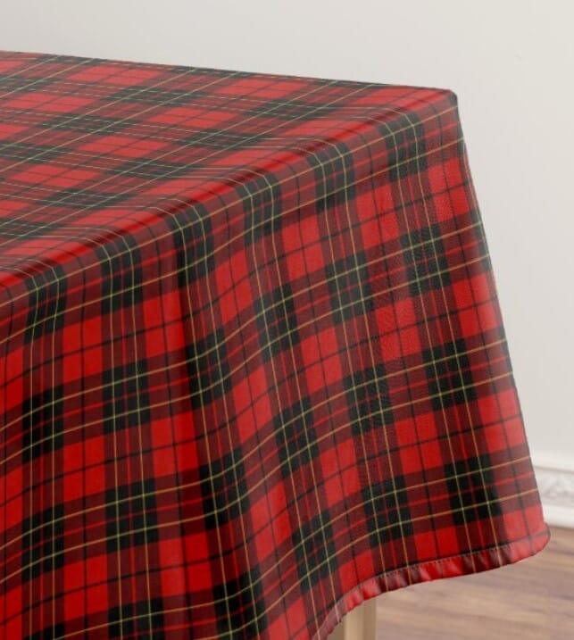Christmas Red Kilt Fabric | 60" Wide | Red Tartan Fabric | Soft Poly Rayon Kilt | Decor, Napkins, Scarves, Costumes, Blanket, Face Mask, Kilt | Fabric mytextilefabric