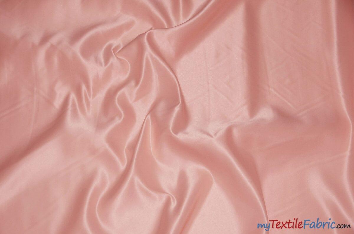 Stretch Matte Satin Peau de Soie Fabric | 60" Wide | Stretch Duchess Satin | Stretch Dull Lamour Satin for Bridal, Wedding, Costumes, Bridesmaid Dress Fabric mytextilefabric Yards River Rose