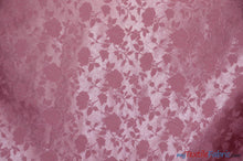 Load image into Gallery viewer, Satin Jacquard | Satin Flower Brocade | Sample Swatch 3&quot;x3&quot; | Fabric mytextilefabric Sample Swatches Rose 
