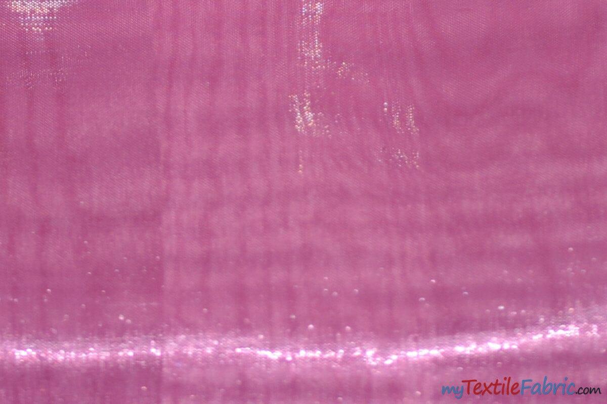 Soft and Smooth Mirror Organza Fabric | 60" Wide | Continuous Yards | Multiple Colors | Fabric mytextilefabric Yards Rose
