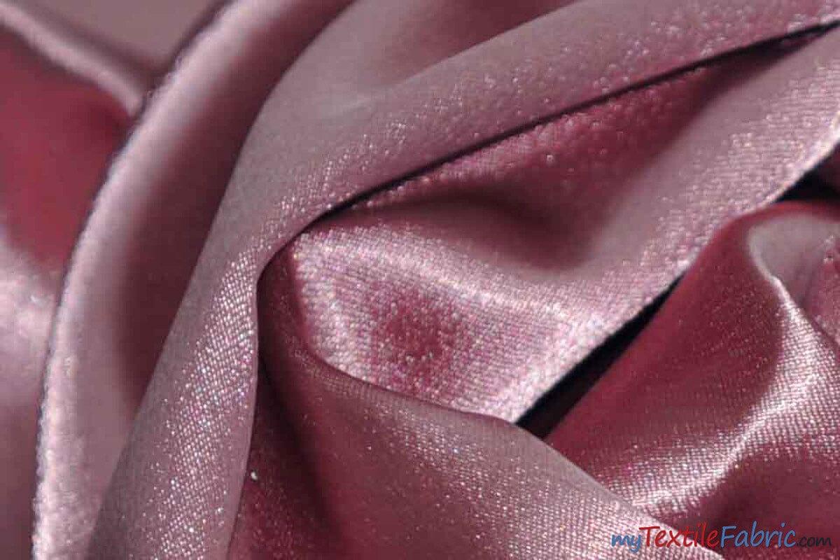Superior Quality Crepe Back Satin | Japan Quality | 60" Wide | Continuous Yards | Multiple Colors | Fabric mytextilefabric Yards Rose