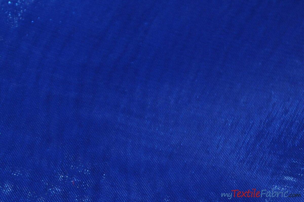 Soft and Smooth Mirror Organza Fabric | 60" Wide | Continuous Yards | Multiple Colors | Fabric mytextilefabric Yards Royal Blue