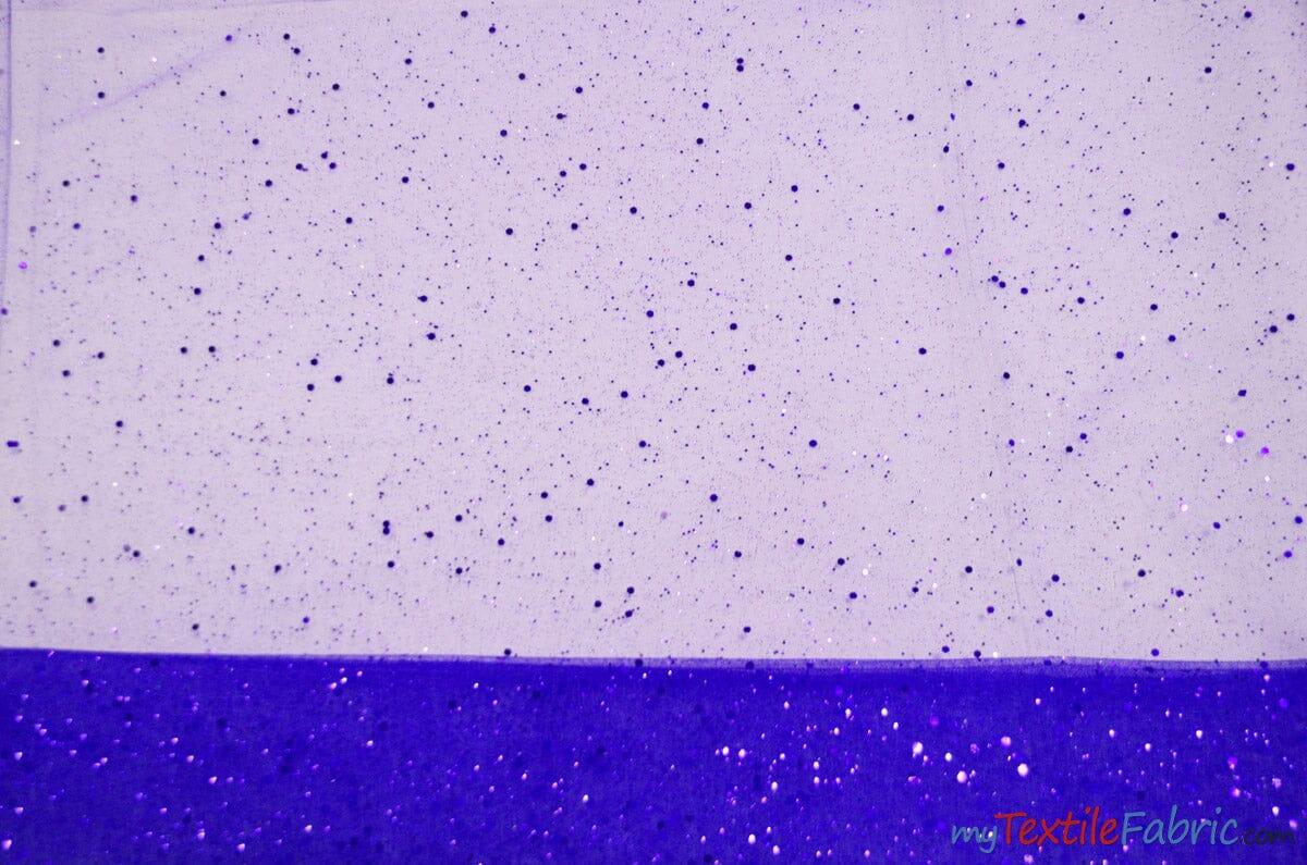 Tulle Glitter with Sequins and Glitter | 60" Wide | Multiple Colors | Glitter Tulle Fabric with Sequins Embellishments | Fabric mytextilefabric Yards Royal Blue