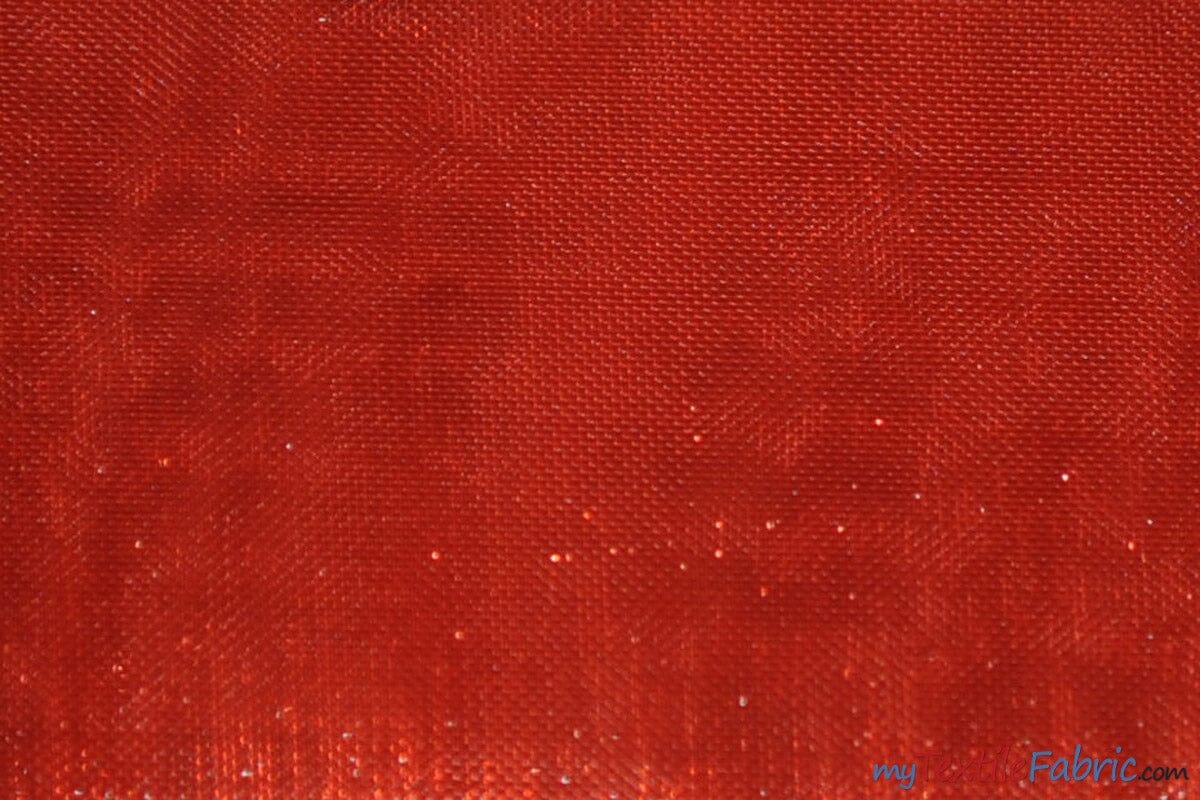 Soft and Smooth Mirror Organza Fabric | 60" Wide | Continuous Yards | Multiple Colors | Fabric mytextilefabric Yards Rust