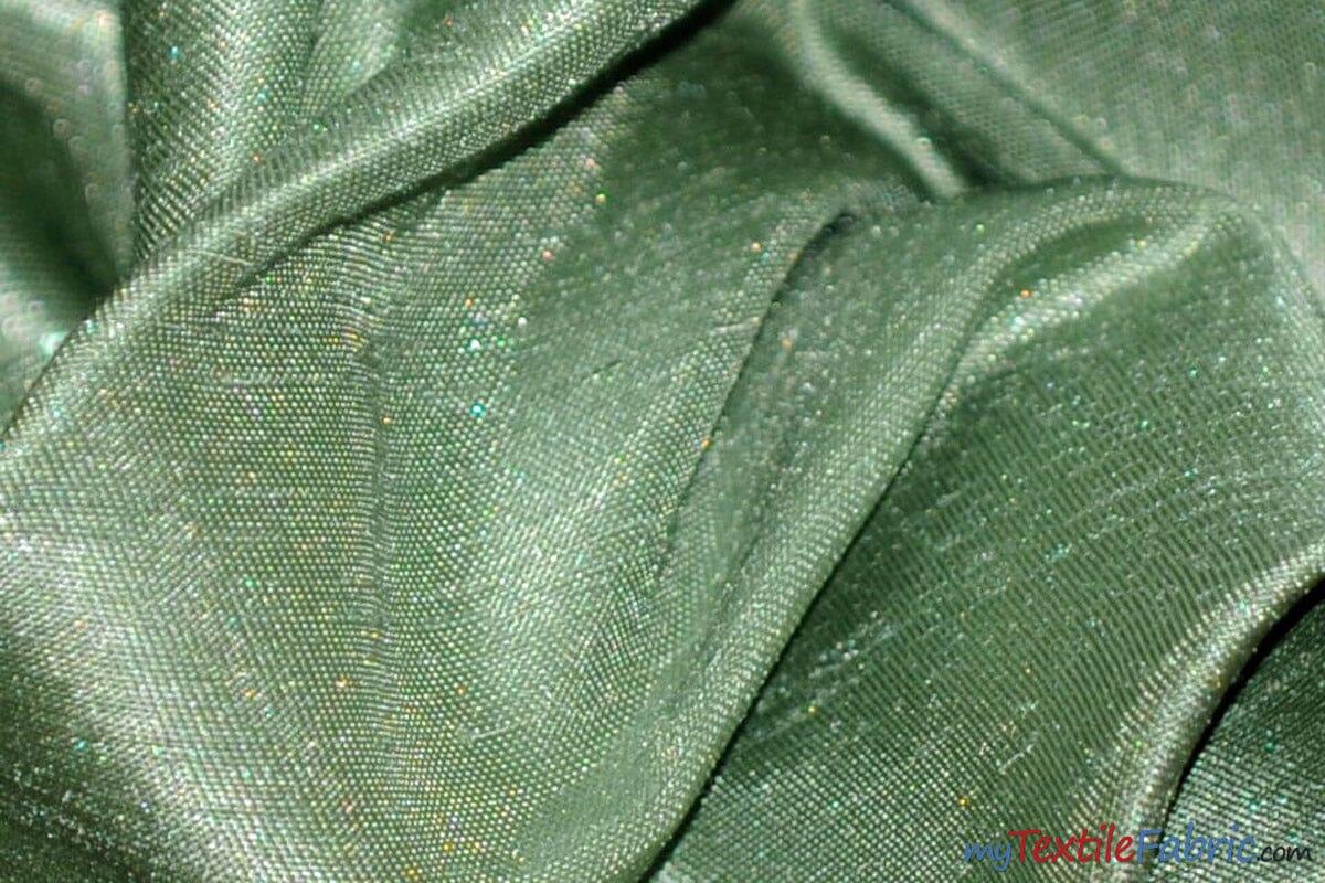 Shantung Satin Fabric | Satin Dupioni Silk Fabric | 60" Wide | Multiple Colors | Continuous Yards | Fabric mytextilefabric Yards Sage