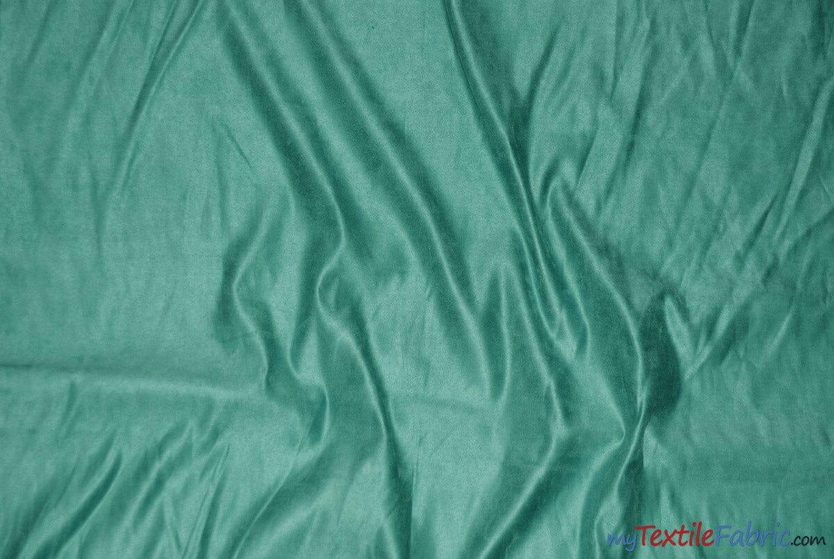 Suede Fabric | Microsuede | 40 Colors | 60" Wide | Faux Suede | Upholstery Weight, Tablecloth, Bags, Pouches, Cosplay, Costume | Continuous Yards | Fabric mytextilefabric Yards Seafoam