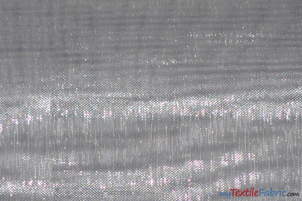 Soft and Smooth Mirror Organza Fabric | 60" Wide | Continuous Yards | Multiple Colors | Fabric mytextilefabric Yards Silver