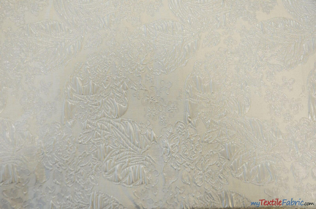 Botanical Bubble Metallic Jacquard | Design 16975A |54" Wide | 4 Colors Available | Fabric mytextilefabric Yards Silver