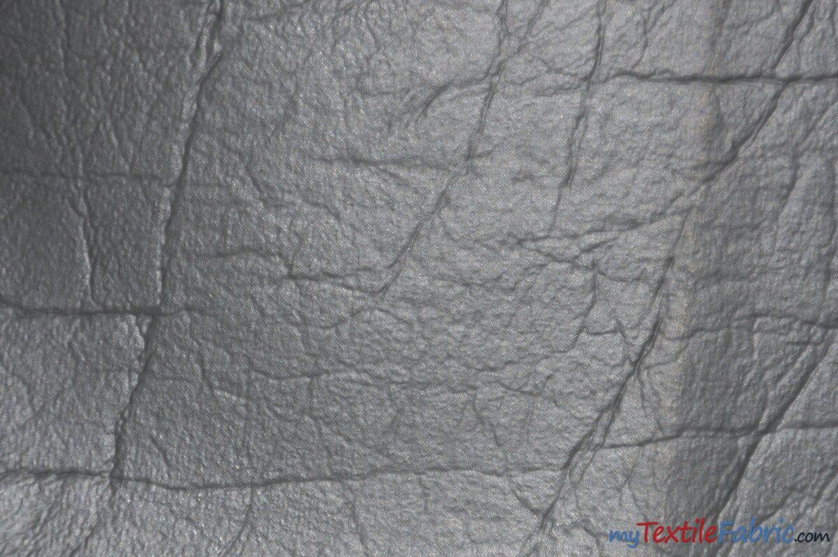 Heavy Duty Textured Vinyl | Upholstery Weight Vinyl | 54" Wide | Multiple Colors | Imitation Leather | Fabric mytextilefabric Yards Silver