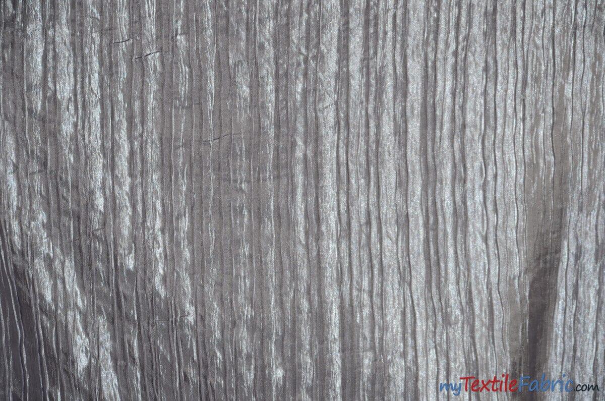 Extra Wide Italian Crush Satin | 108" Wide | Multiple Colors | Fabric mytextilefabric Yards Silver