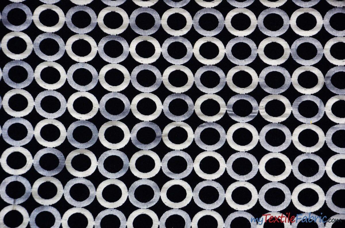 Metallic Contempo Brocade | Contempo Jacquard | 60" Wide | Drapery, Curtains, Tablecloth, Costume | Multiple Colors | Fabric mytextilefabric 3"x3" Sample Swatch Silver