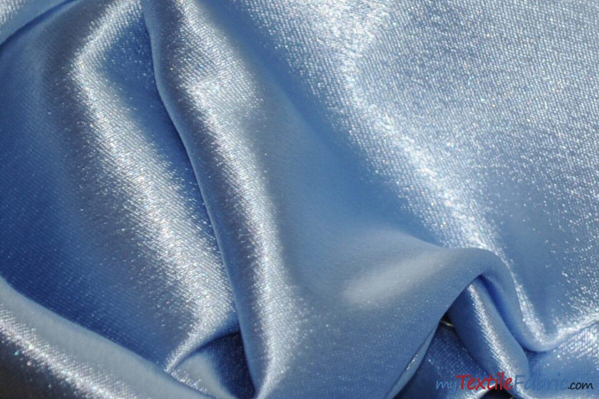 Superior Quality Crepe Back Satin | Japan Quality | 60" Wide | Continuous Yards | Multiple Colors | Fabric mytextilefabric Yards Sky Blue