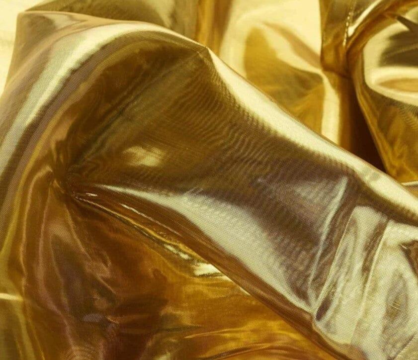 Super Soft Slipper Lame Fabric | 60" Wide | Decorative 100% Polyester Lame Fabric | Multiple Colors | Fabric mytextilefabric Yards Gold