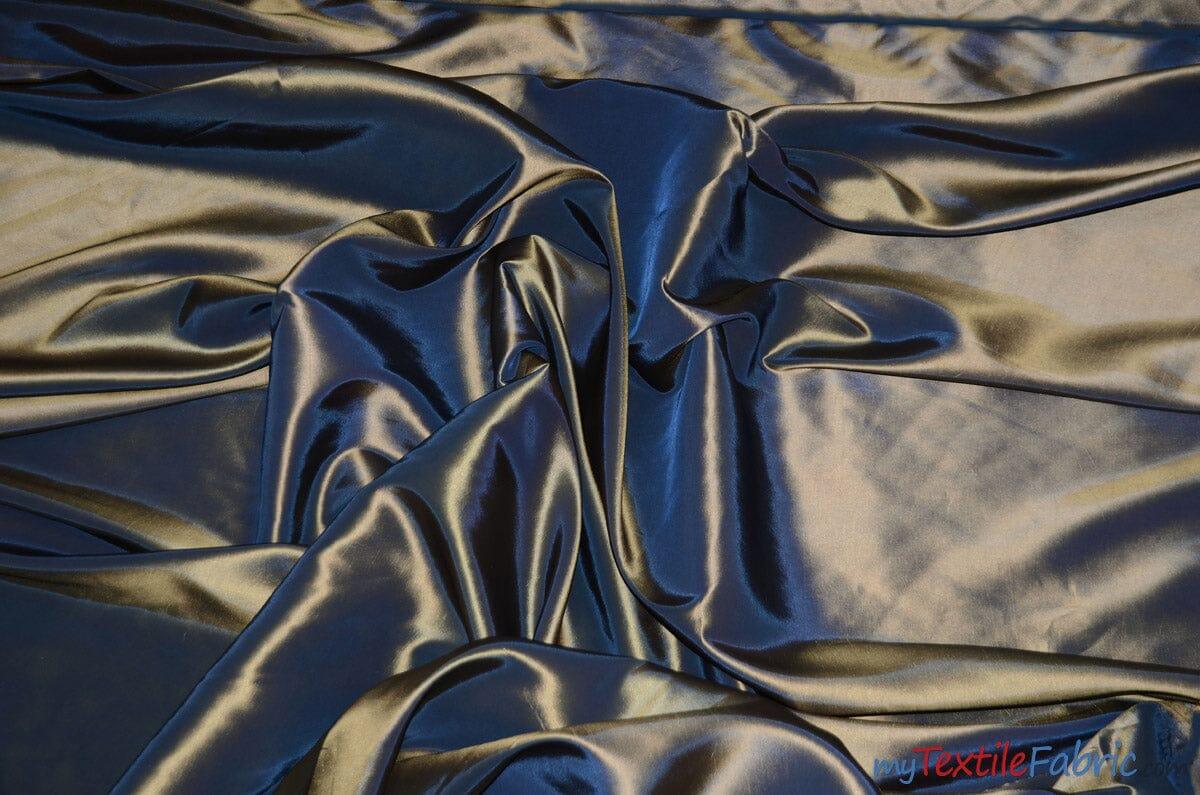 Taffeta Fabric | Two Tone Taffeta Fabric | Non Stretch Taffeta | 60" Wide | Multiple Solid Colors | Continuous Yards | Fabric mytextilefabric Yards Stone Blue