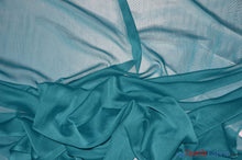 Load image into Gallery viewer, Two Tone Chiffon Fabric | Iridescent Chiffon Fabric | 60&quot; Wide | Clean Edge | Multiple Colors | Continuous Yards | Fabric mytextilefabric Yards Teal 
