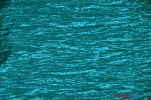 Load image into Gallery viewer, Crease Taffeta Fabric | Crush Taffeta | 52&quot; Wide | Continuous Yards | Multiple Colors | Fabric mytextilefabric Yards Teal 
