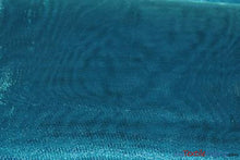 Load image into Gallery viewer, Crystal Organza Fabric | Sparkle Sheer Organza | 60&quot; Wide | Wholesale Bolt | Multiple Colors | Fabric mytextilefabric Bolts Teal 
