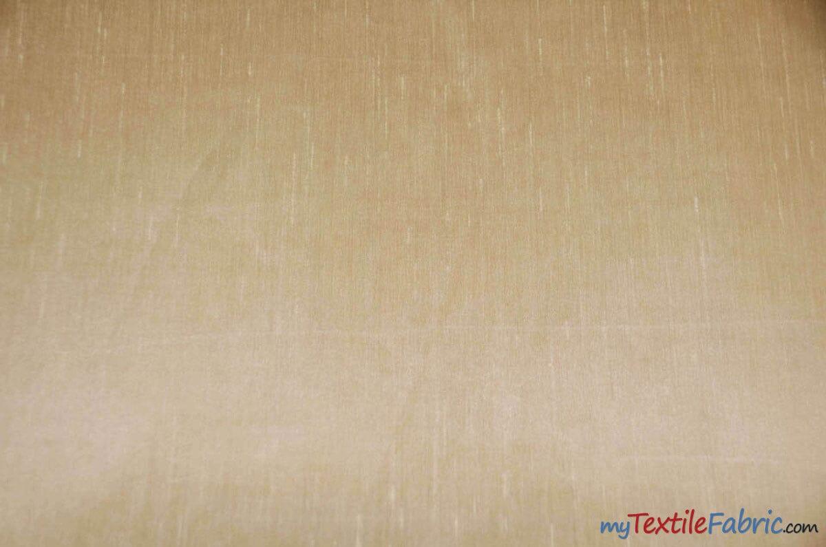 IFR Extra Wide Dupioni Silk | 100% Polyester Faux Dupioni Fabric | 120" Wide | Multiple Colors | Fabric mytextilefabric Yards Toast