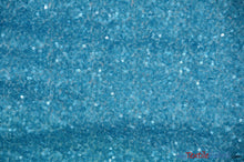 Load image into Gallery viewer, Glitz Mesh Sequins Fabric | 3mm Glitter Sequins | 52&quot; Wide | Multiple Colors | Fabric mytextilefabric Yards Turquoise 
