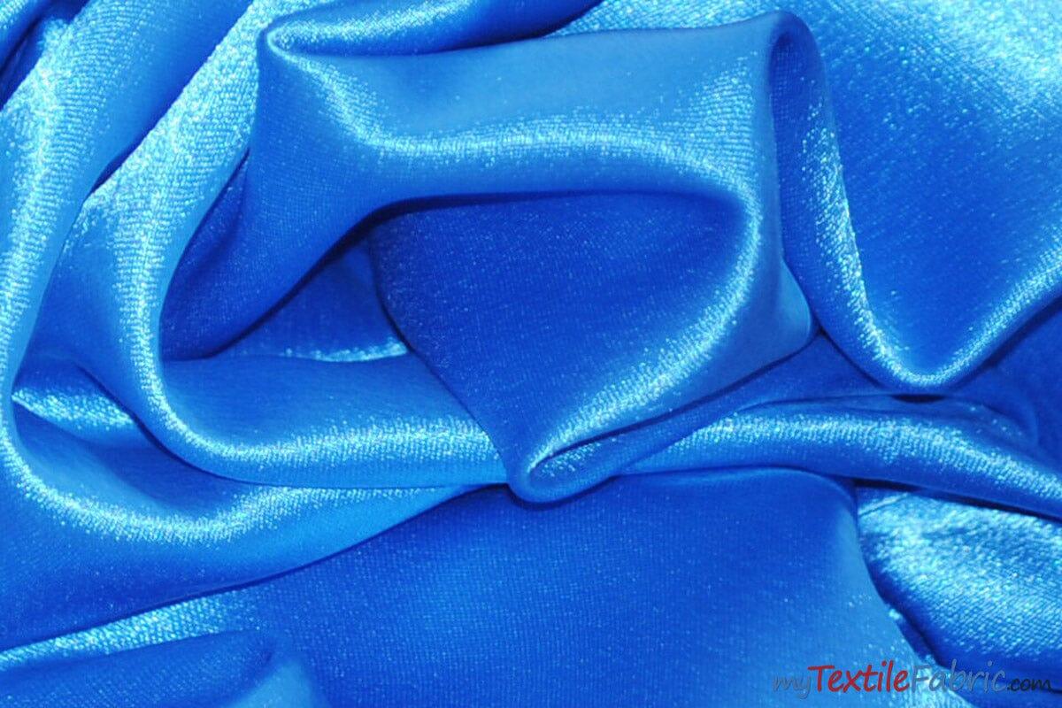Superior Quality Crepe Back Satin | Japan Quality | 60" Wide | Continuous Yards | Multiple Colors | Fabric mytextilefabric Yards Turquoise