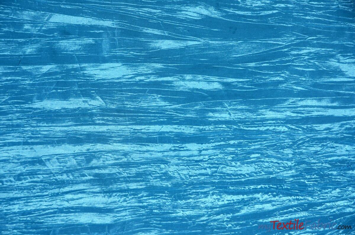 Crease Taffeta Fabric | Crush Taffeta | 52" Wide | Continuous Yards | Multiple Colors | Fabric mytextilefabric Yards Turquoise
