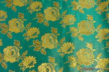 Load image into Gallery viewer, Oriental Metallic Flower Brocade | Metallic Brocade B88 | 58&quot; Wide | Chinese Brocade Fabric | Fabric mytextilefabric 
