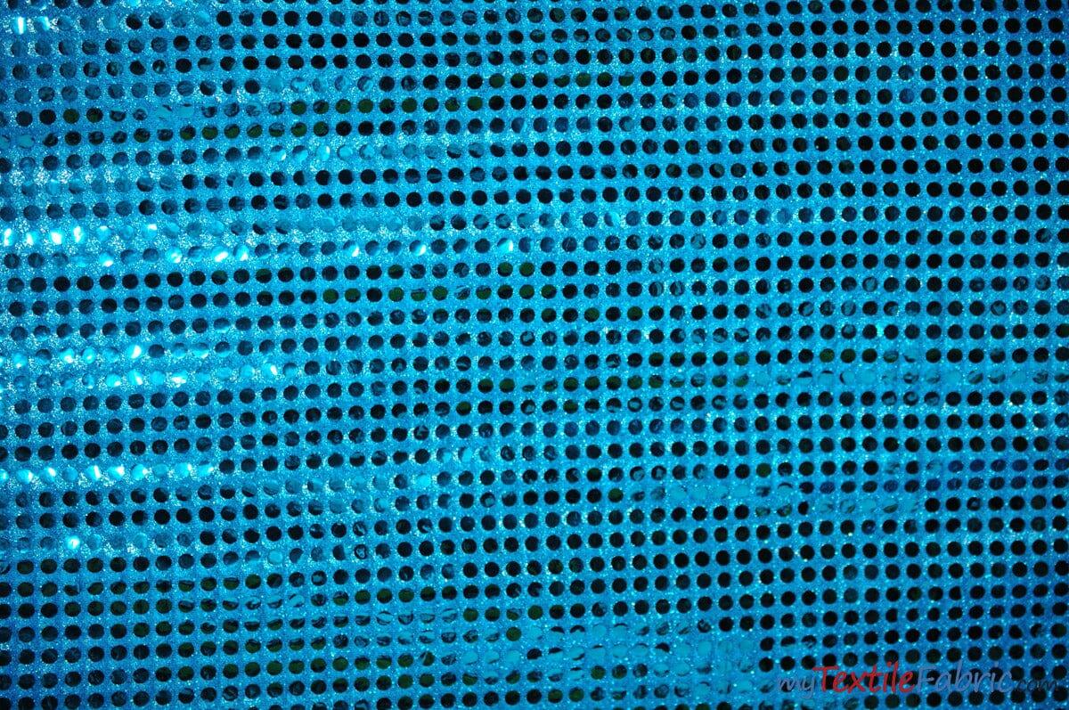 Confetti Dot Sequins Fabric | 6mm Sequins Fabric | 45" Wide | Glued 6mm Sequins Fabric | Costume Cosplay Fashion Decoration | Fabric mytextilefabric Yards Turquoise