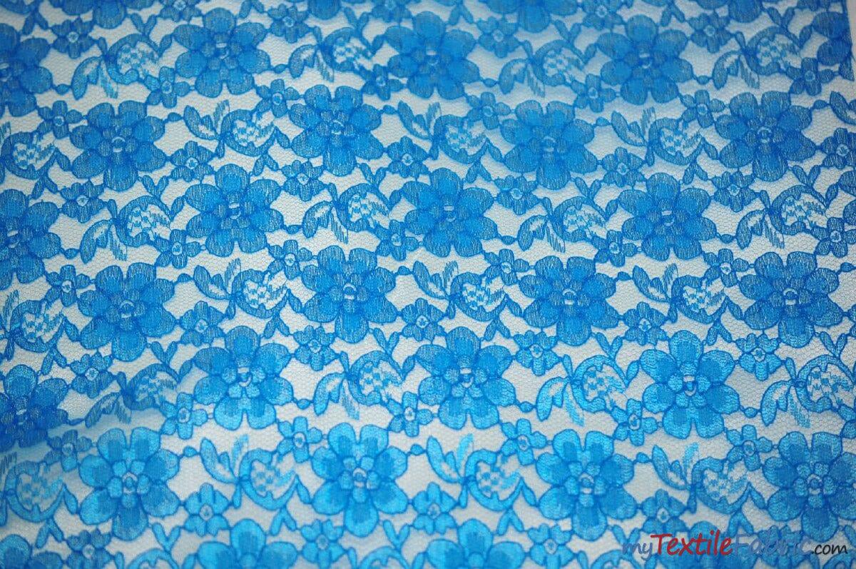 Raschel Lace Fabric | 60" Wide | Vintage Lace Fabric | Bridal Lace, Decoration, Curtain, Tablecloth | Boutique Lace Fabric | Floral Lace Fabric | Fabric mytextilefabric Yards Turquoise