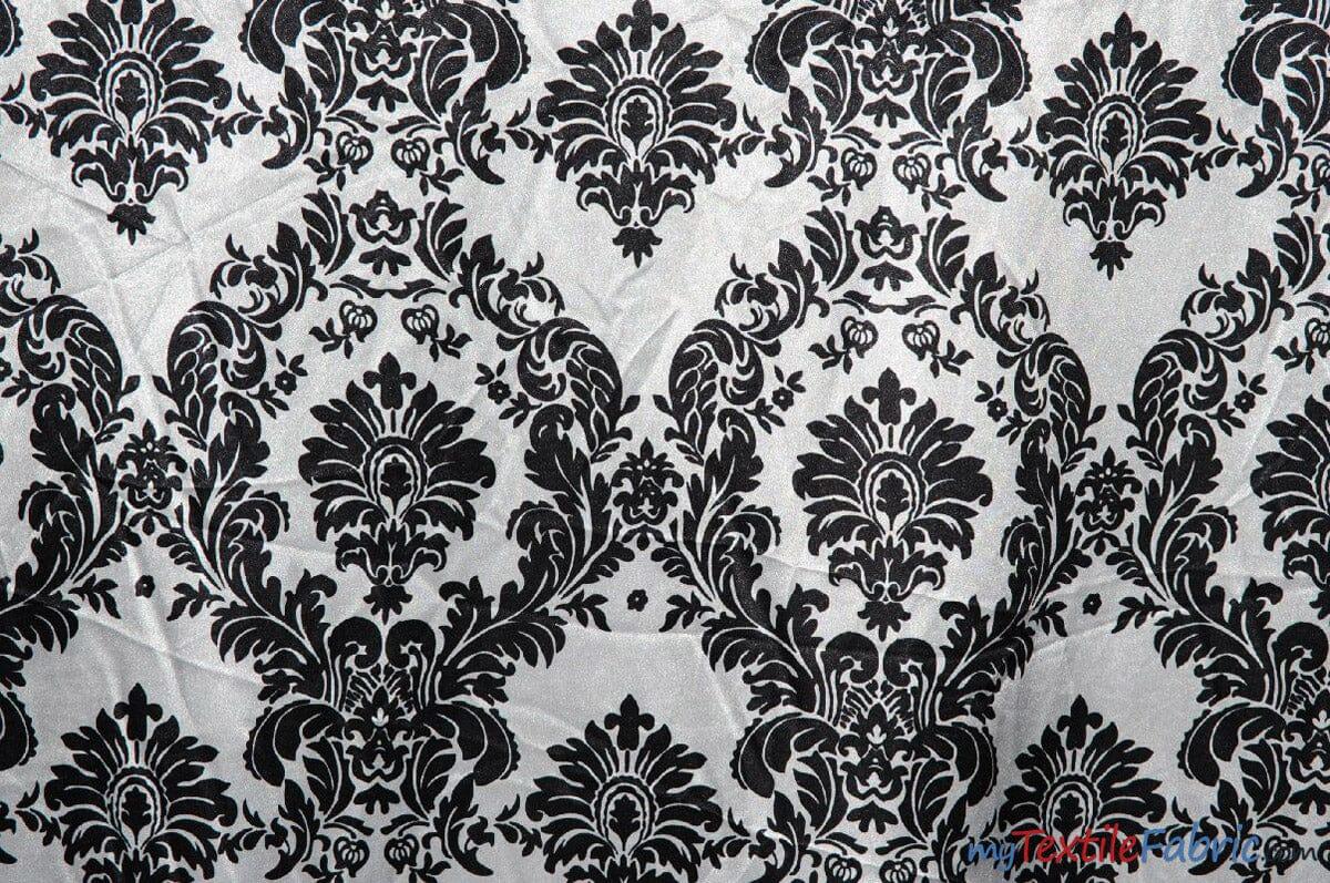 Damask Satin Fabric | Silky Soft Satin Damask Charmeuse Fabric | 60" Wide | Fabric mytextilefabric