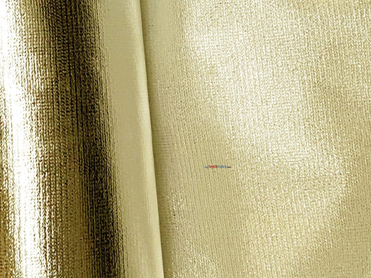 Tricot Lame Fabric | Stiff Metallic Foil | 40" Wide | Dress Material Dance Wear Costume Theatrical | Fabric mytextilefabric Yards Gold White Tricot