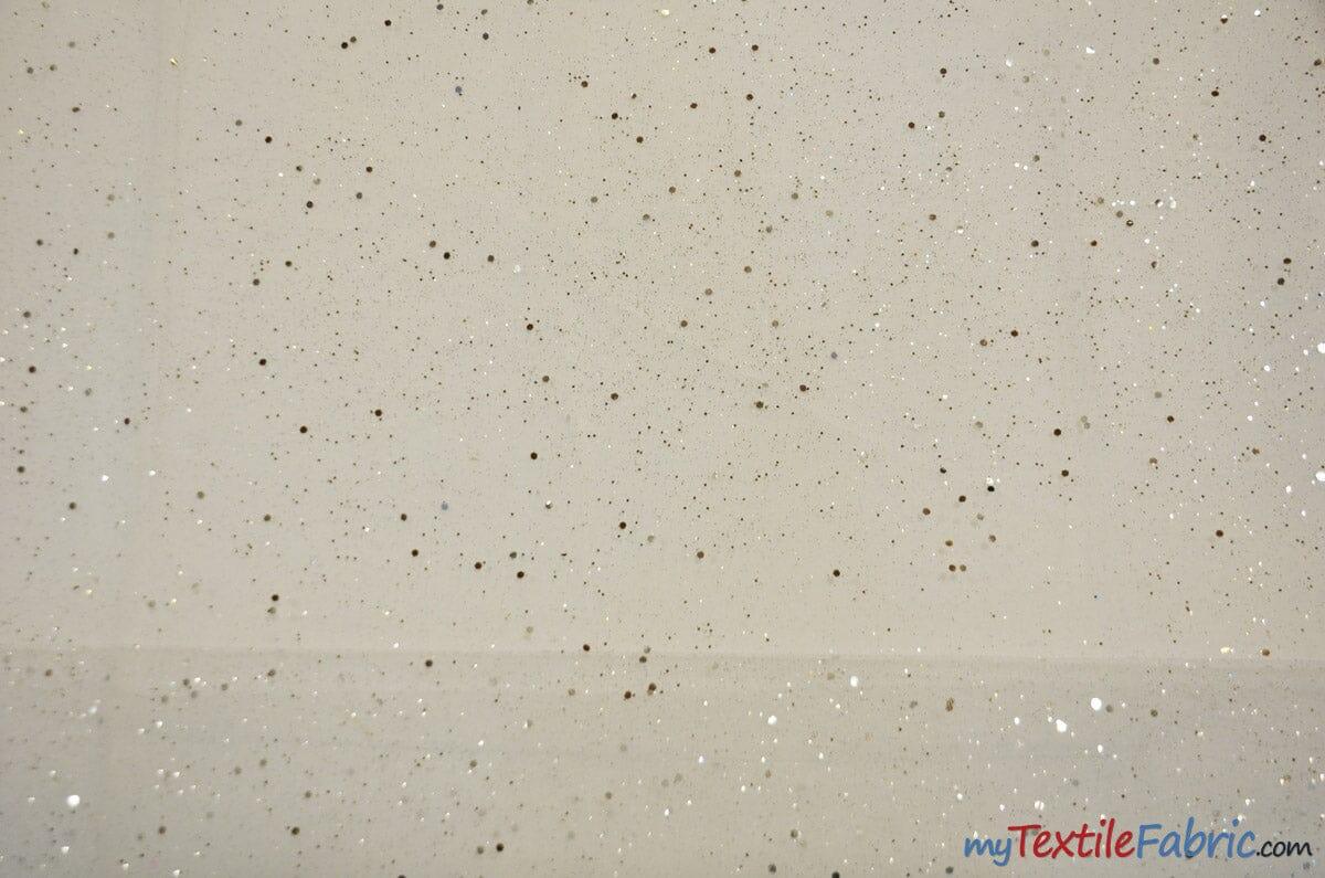 Tulle Glitter with Sequins and Glitter | 60" Wide | Multiple Colors | Glitter Tulle Fabric with Sequins Embellishments | Fabric mytextilefabric Yards White Silver