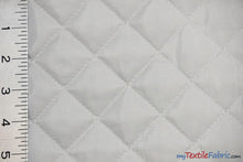 Load image into Gallery viewer, Quilted Polyester Batting Fabric | Padded Quilted Fabric Lining | 60&quot; Wide | Polyester Quilted Padded Lining Fabric by the Yard | Jacket Liner Fabric | newtextilefabric 3&quot;x3&quot; Sample Swatch White 
