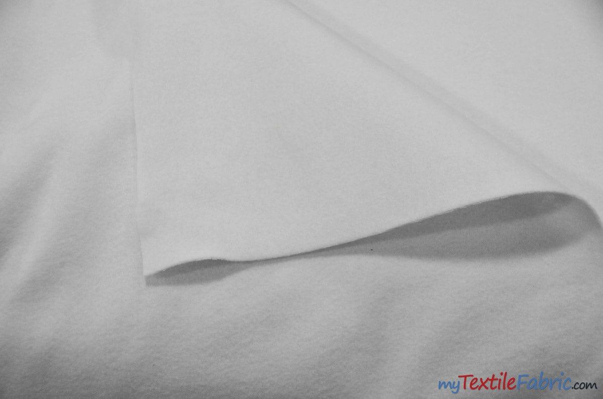 Premium Craft Felt Fabric | 72" Wide | Recycled Polyester | Kids Crafts, Apparel, Footwear & Tents | 5 Colors | Fabric mytextilefabric Bolts White