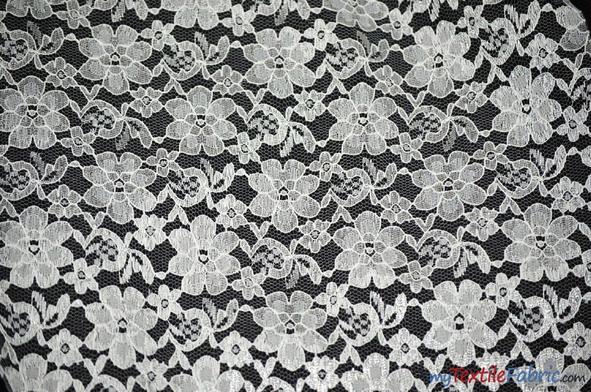 Raschel Lace Fabric | 60" Wide | Vintage Lace Fabric | Bridal Lace, Decoration, Curtain, Tablecloth | Boutique Lace Fabric | Floral Lace Fabric | Fabric mytextilefabric Yards White