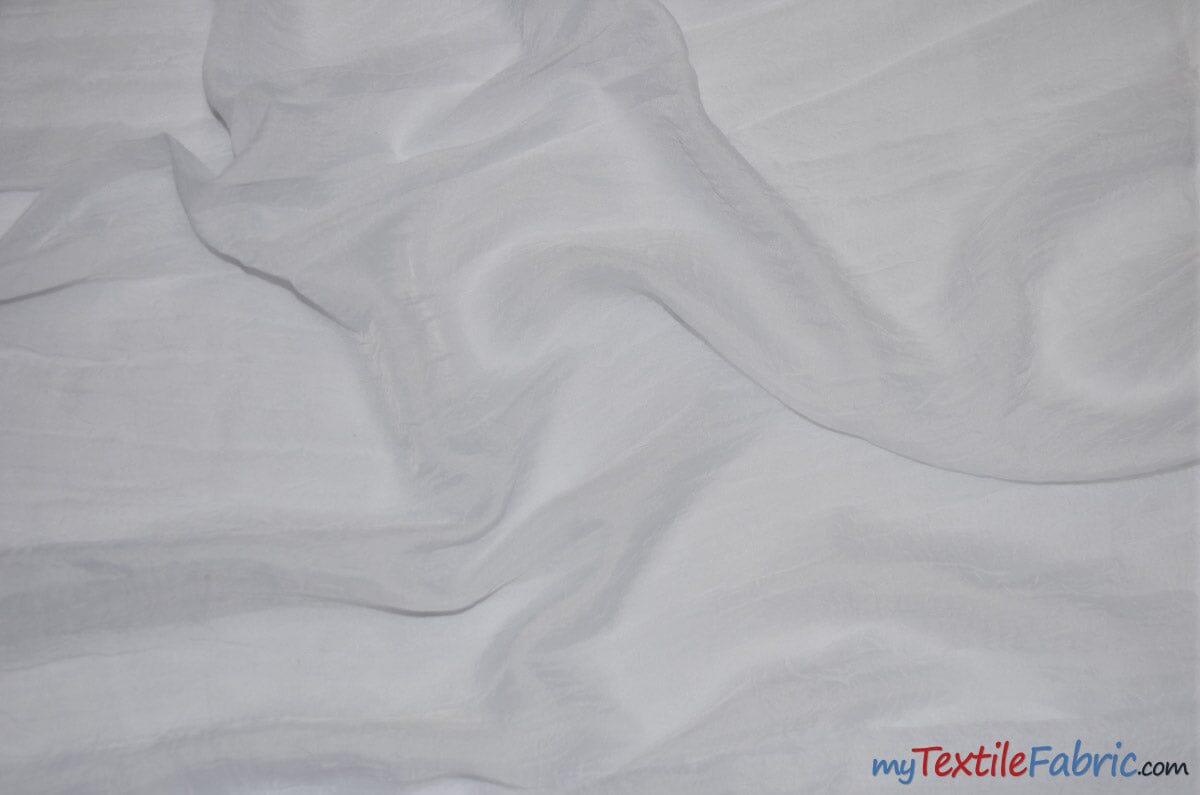 IFR Crush Sheer Voile Fabric | Crush Voile Drapery | 108" Wide | White Ivory & Champagne | Fabric mytextilefabric Bolts White