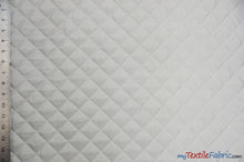 Load image into Gallery viewer, Quilted Polyester Batting Fabric | Padded Quilted Fabric Lining | 60&quot; Wide | Polyester Quilted Padded Lining Fabric by the Yard | Jacket Liner Fabric | newtextilefabric Yards White 
