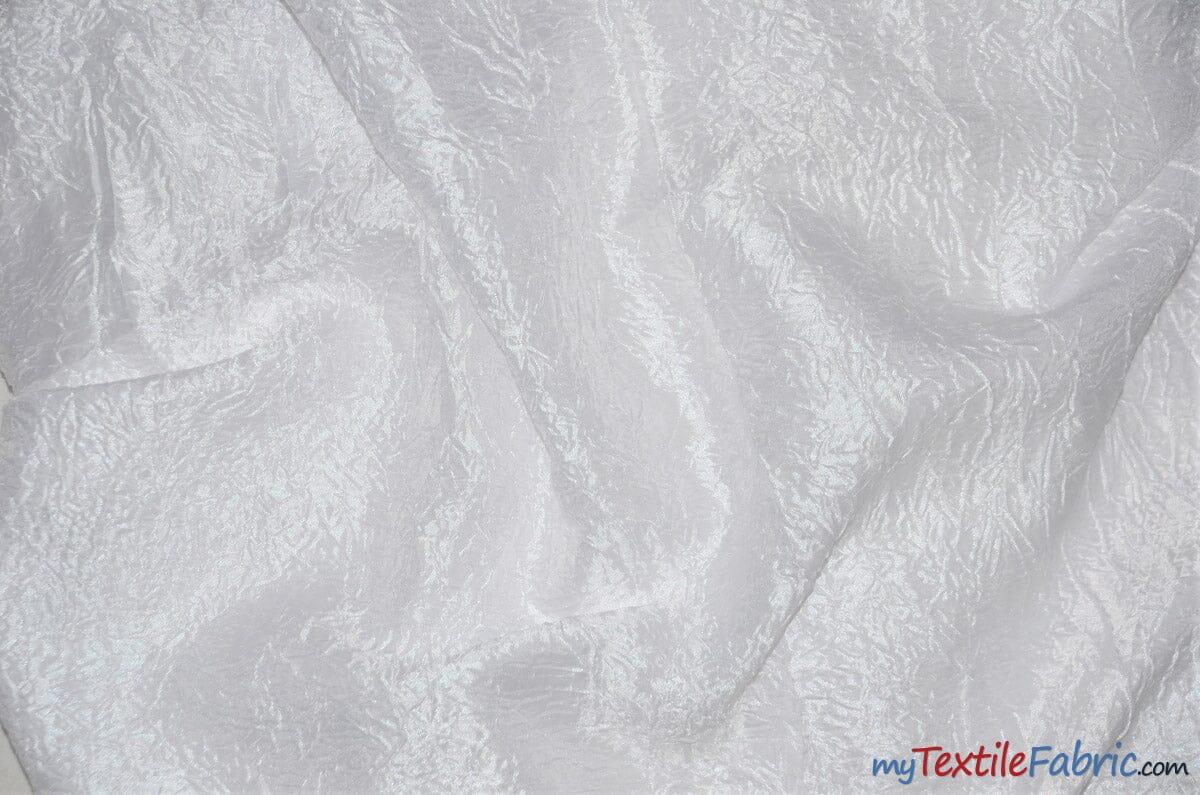 IFR Dull Crush Satin for Drapery | Extra Wide Tergalet Fabric | 108" Wide | Multiple Colors | Fabric mytextilefabric Yards White