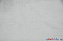 Load image into Gallery viewer, Double Layer Cotton Gauze Fabric | Soft Double Layer Muslin | 48&quot; Wide | Double Cotton Gauze Fabric | Fabric mytextilefabric Yards White 
