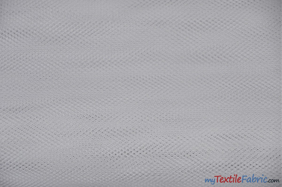 White English Netting Mesh Polyester Net Fabric By the Yard