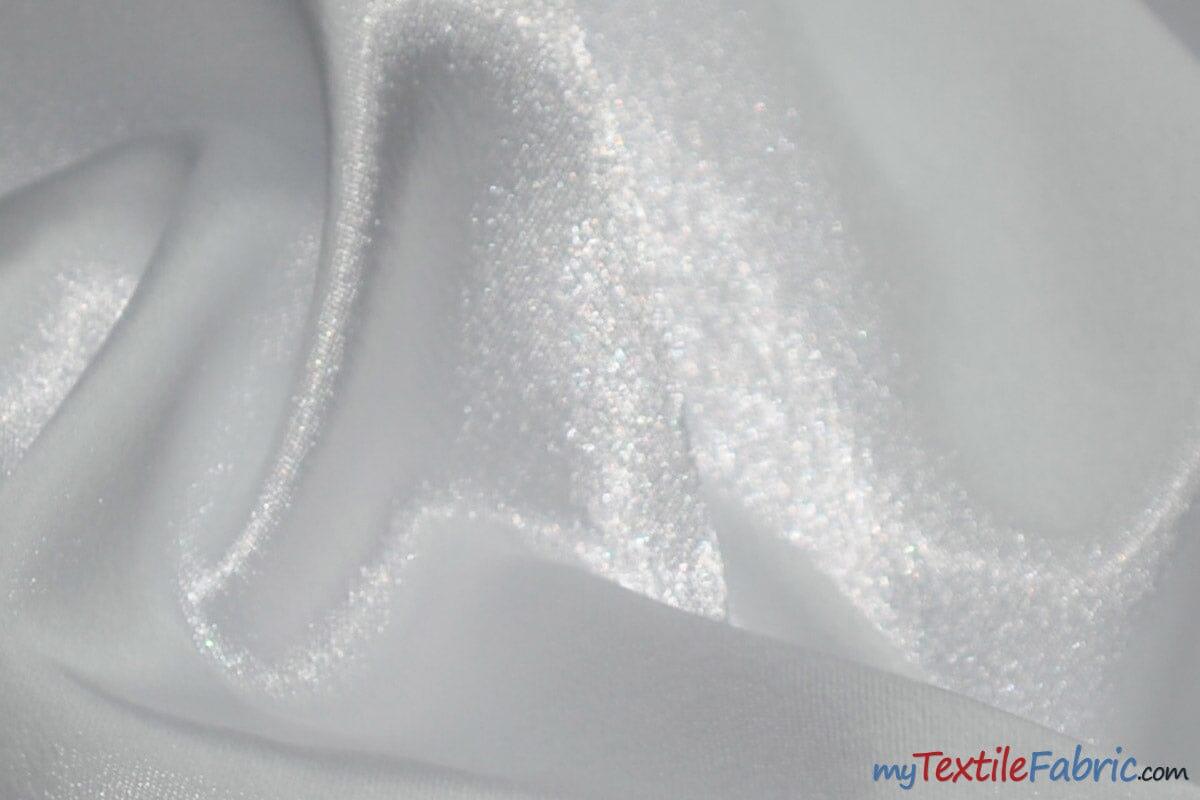 Superior Quality Crepe Back Satin | Japan Quality | 60" Wide | Continuous Yards | Multiple Colors | Fabric mytextilefabric Yards White