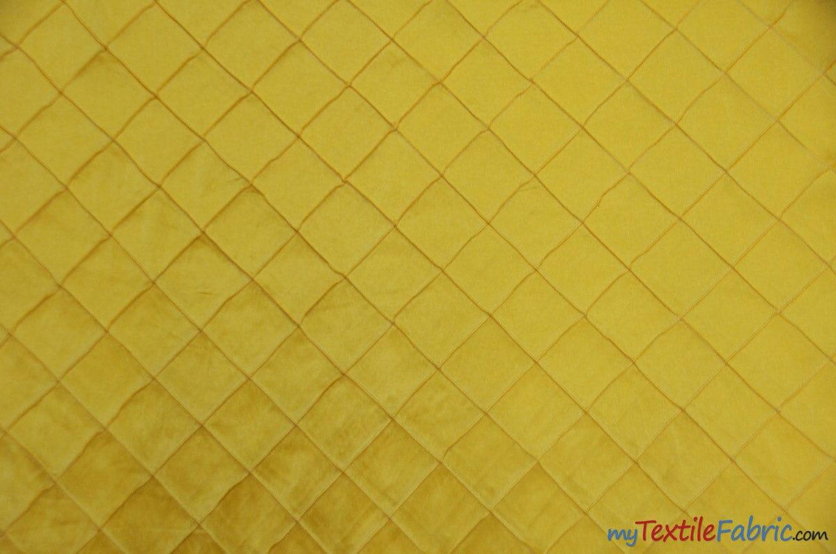 Taffeta Pintuck Fabric | 2"x2" Diamond | Diamond Taffeta Fabric | 54" Wide | Multiple Colors | Fabric mytextilefabric Yards Yellow