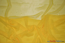 Load image into Gallery viewer, Two Tone Chiffon Fabric | Iridescent Chiffon Fabric | 60&quot; Wide | Clean Edge | Multiple Colors | Continuous Yards | Fabric mytextilefabric Yards Yellow 
